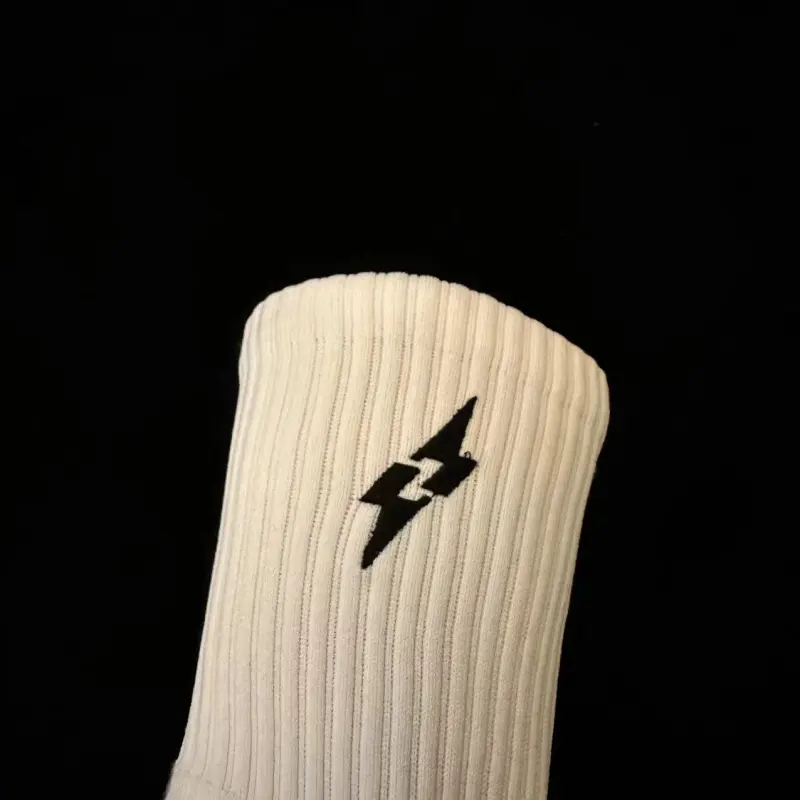 UZPO Basketball Socks Unisex 3 Pack White Black-2