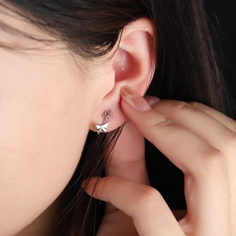 May10th S925 Silver Stud Stud Earrings Women's-1