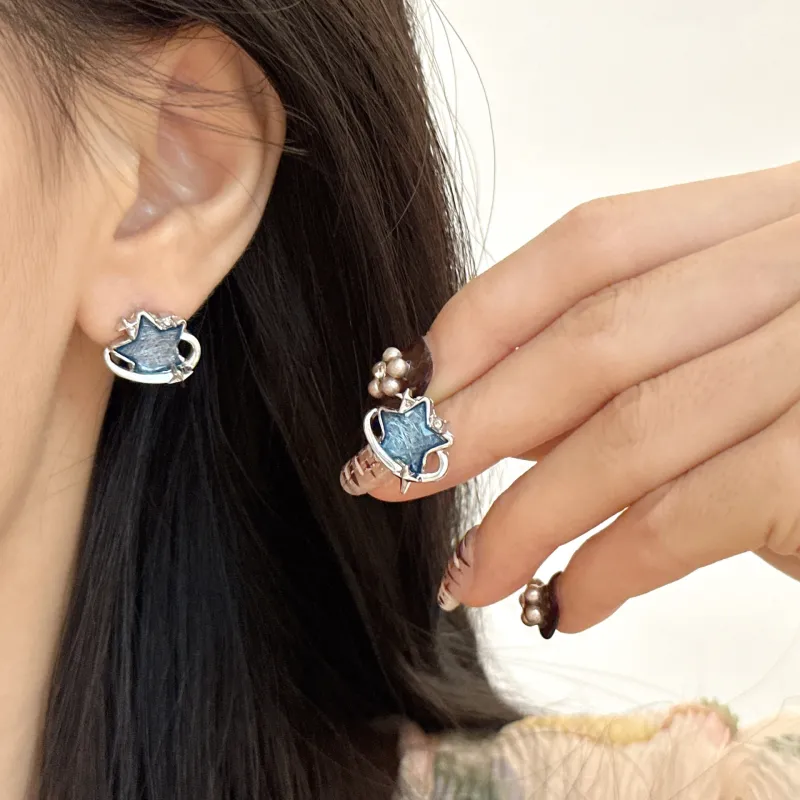 May10th S925 Silver Stud Stud Earrings Women's-4