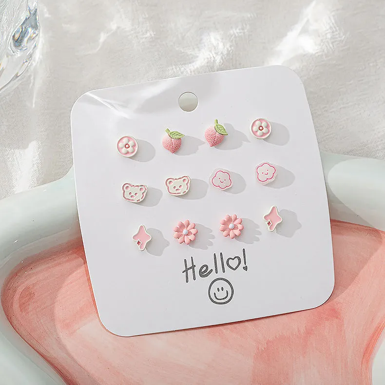 May10th S925 Silver Stud Stud Earrings Women's-1