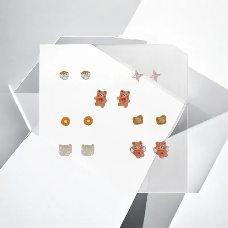 May10th S925 Silver Stud Stud Earrings Women's-3