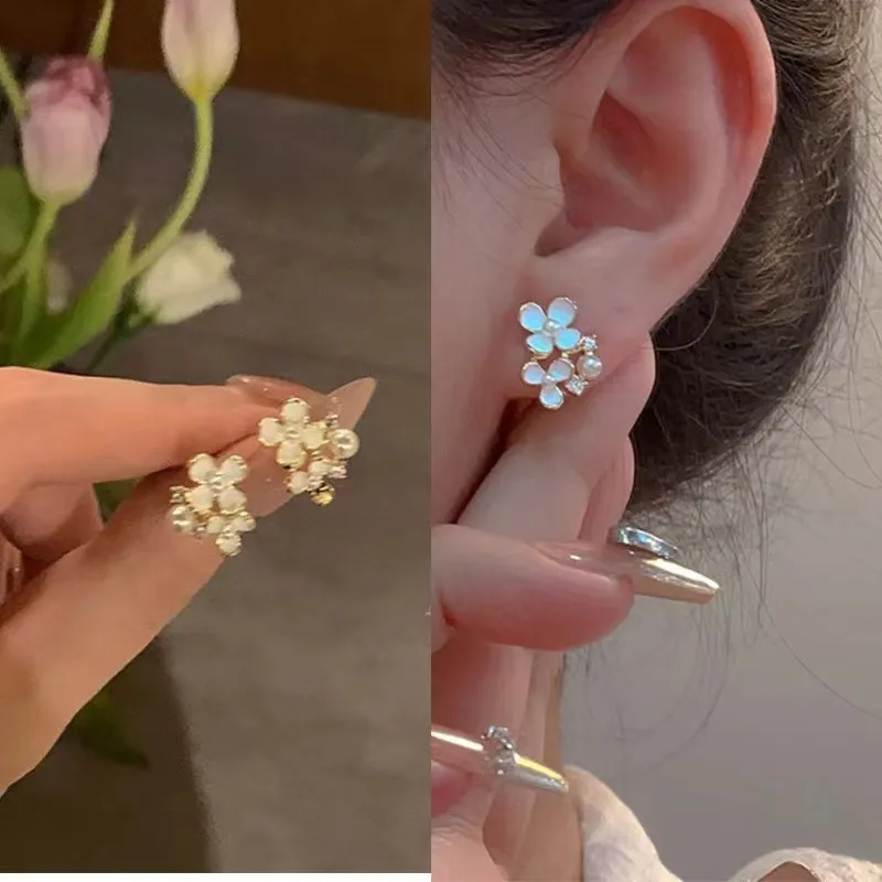 May10th S925 Silver Stud Stud Earrings Women's-1