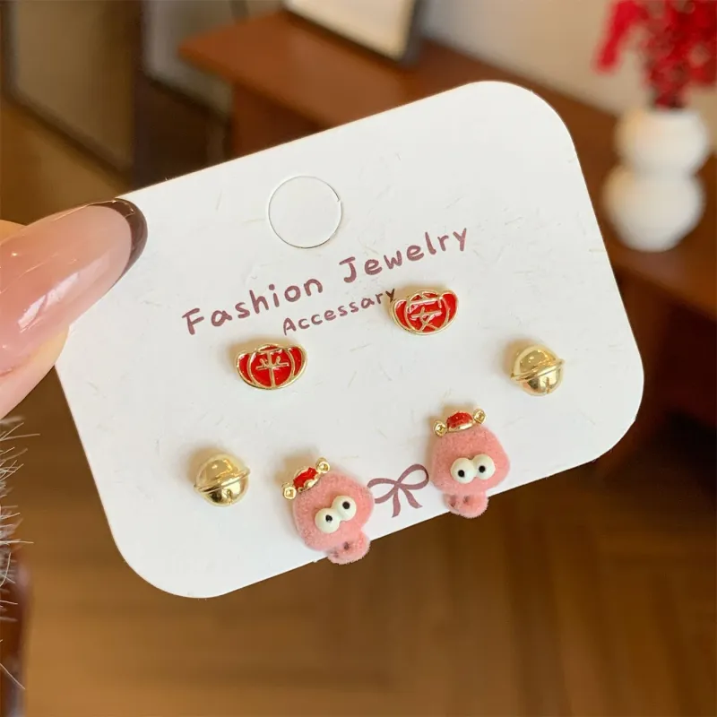 May10th S925 Silver Stud Stud Earrings Women's-1