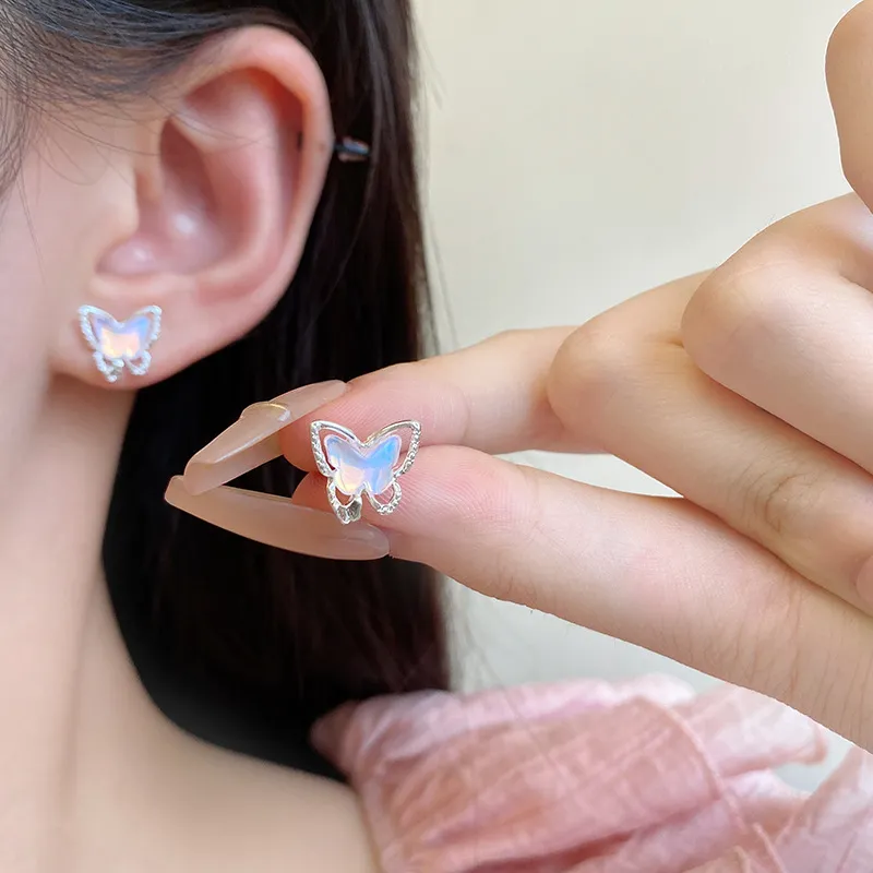 May10th S925 Sterling Silver Needle Stud Earrings Women's-1