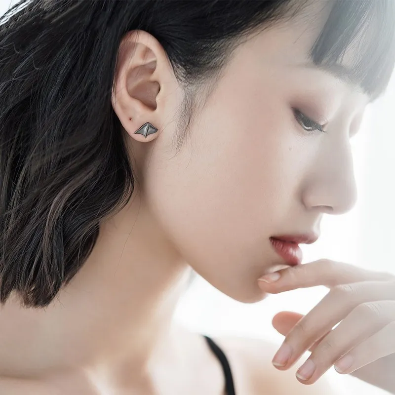 May10th S925 Silver Stud Stud Earrings Women's-1