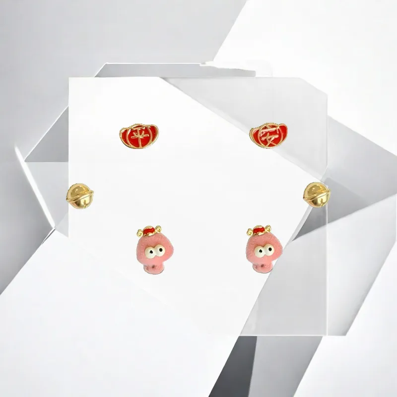 May10th S925 Silver Stud Stud Earrings Women's-3