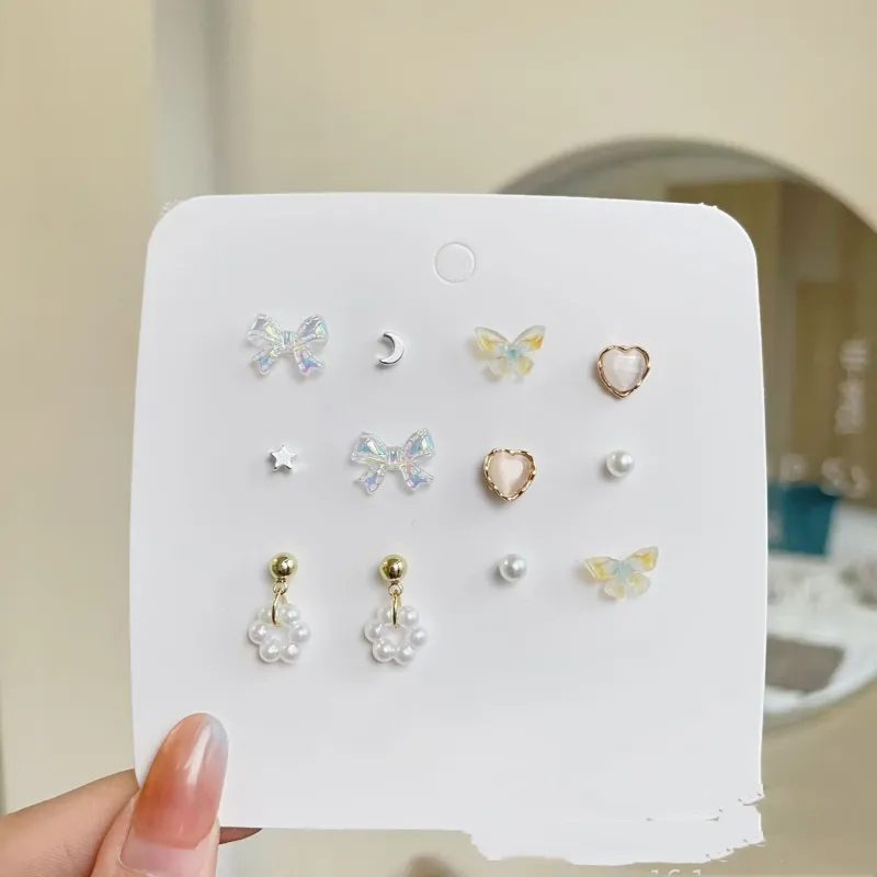 May10th S925 Silver Stud Stud Earrings Women's-1