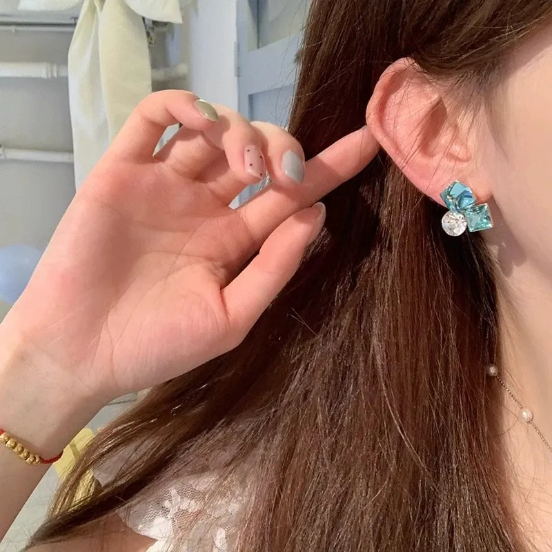 May10th S925 Silver Stud Earrings Women's-1