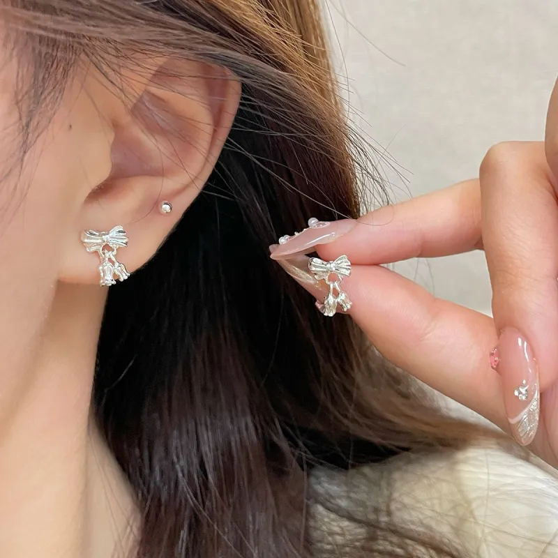 May10th S925 Silver Stud Stud Earrings Women's-1