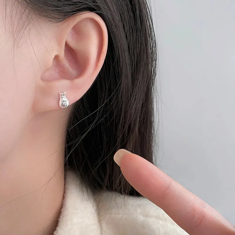May10th S925 Silver Stud Earrings Women's-1