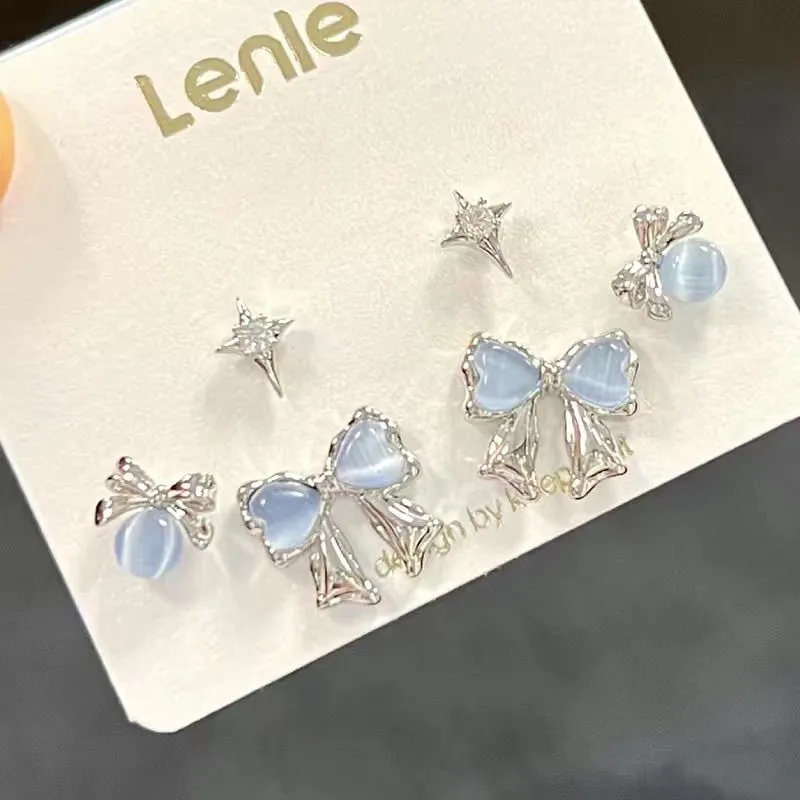May10th S925 Silver Stud Stud Earrings Women's-1