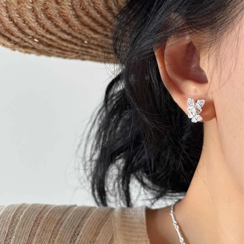 May10th S925 Silver Stud Stud Earrings Women's-1
