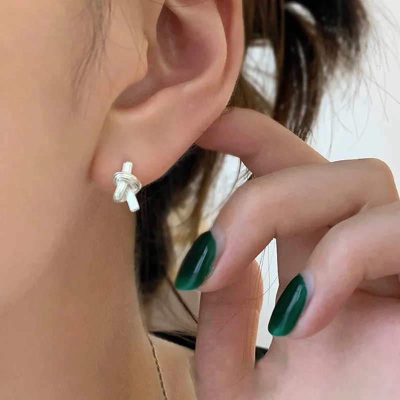 May10th S925 Silver Stud Stud Earrings Women's-1
