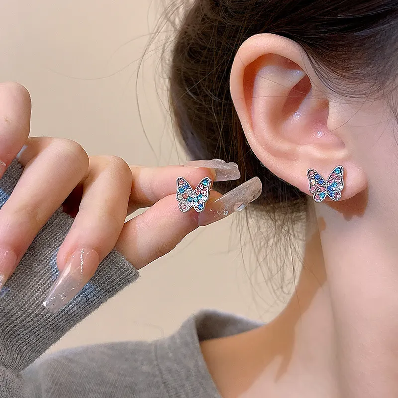 May10th S925 Silver Stud Stud Earrings Women's-1