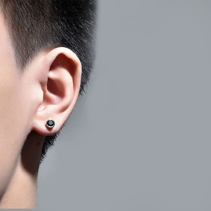 May10th Zircon Clip On Earrings Men's-1