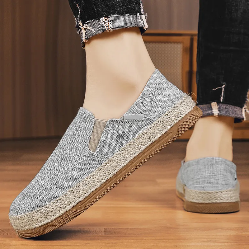 NANJIREN Espadrilles Men Black/Beige/Gray-10