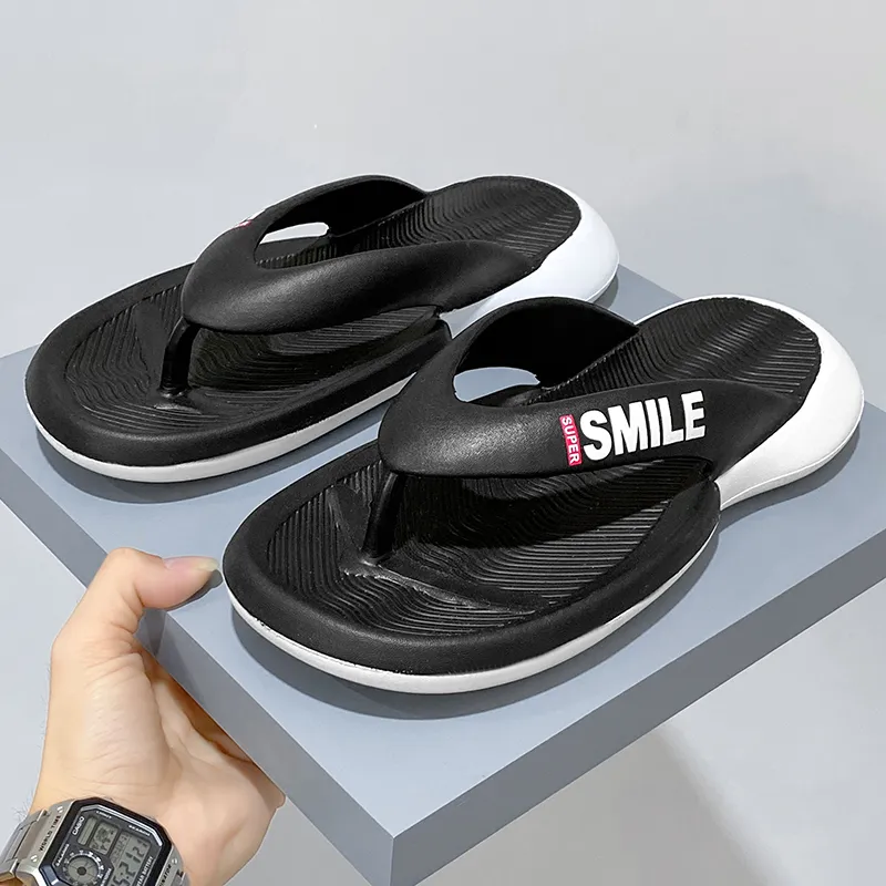 NANJIREN Quiet Odor Resistant Abrasion Resistant Slip Resistant Quick Dry Antibacterial Flip Flops Men's-3