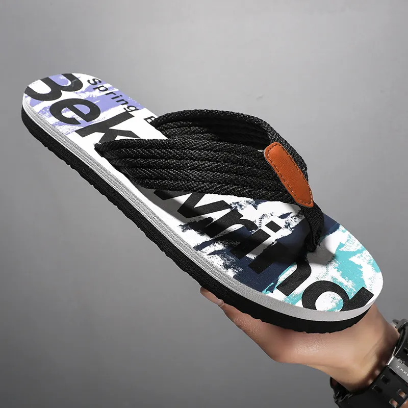 NANJIREN Woven Quiet Odor Resistant Abrasion Resistant Slip Resistant Antibacterial Flip Flops Men's-7