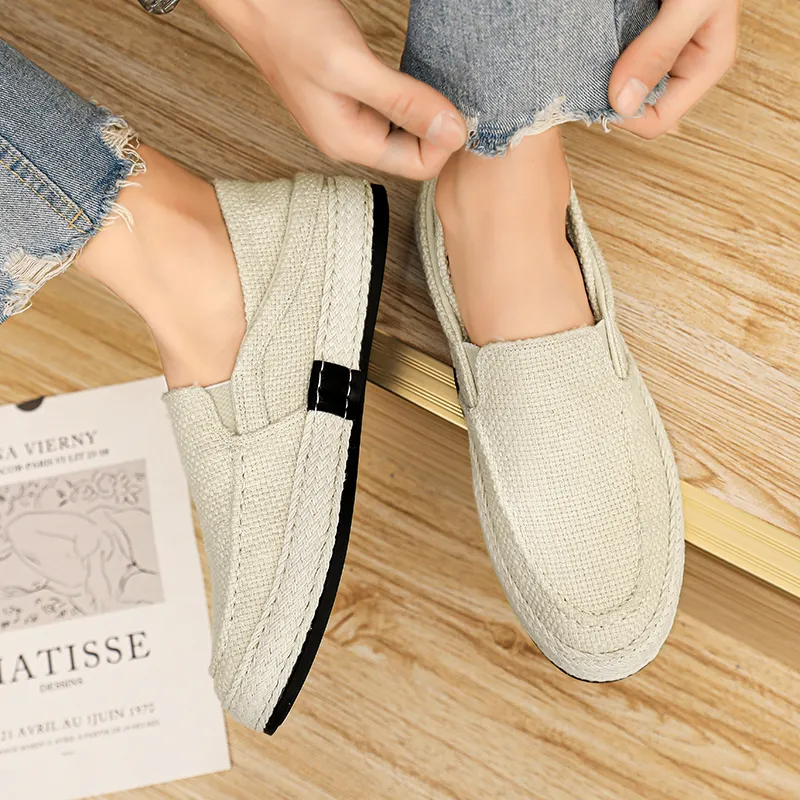 NANJIREN Espadrilles Men Black/Gray/Beige-1