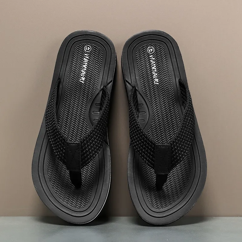 NANJIREN Woven Quiet Odor Resistant Abrasion Resistant Slip Resistant Antibacterial Flip Flops Men's-9