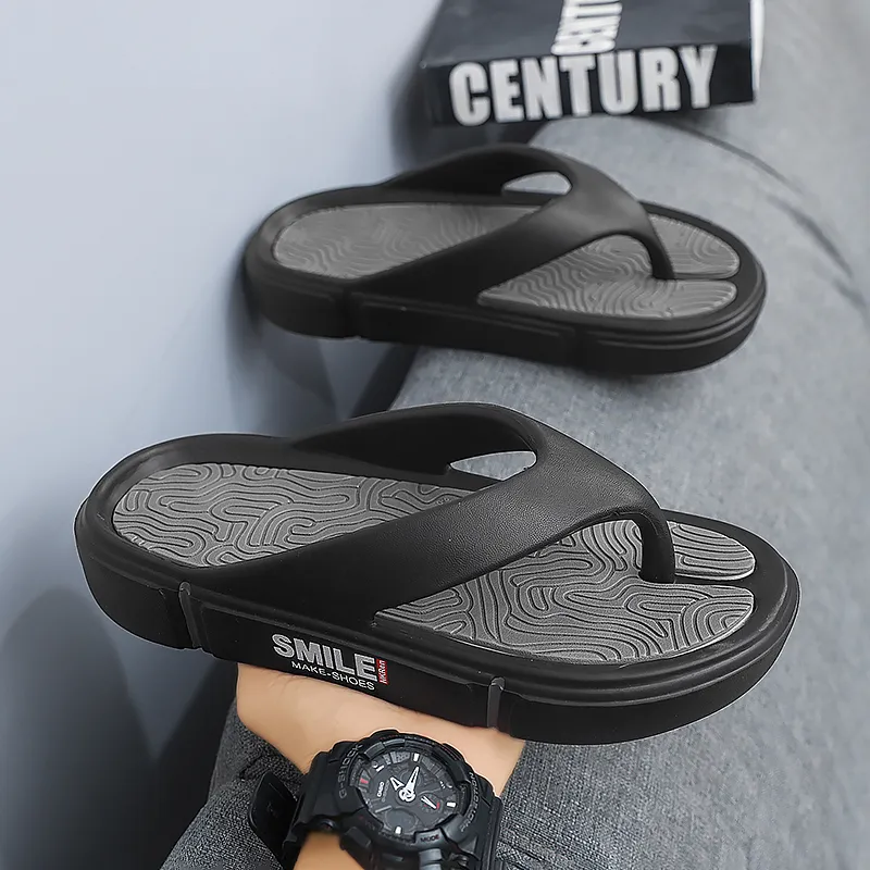NANJIREN EVA Cut Out Quiet Odor Resistant Abrasion Resistant Slip Resistant Quick Dry Antibacterial Flip Flops Men's-1