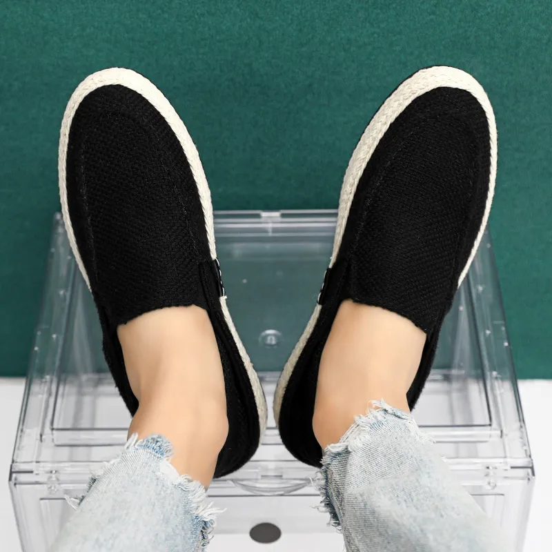 NANJIREN Espadrilles Men Black/Gray/Beige-12