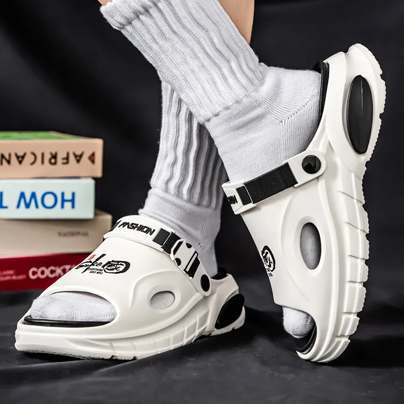 NANJIREN Beach Sandals Men Black/White/Gray/Brown-4