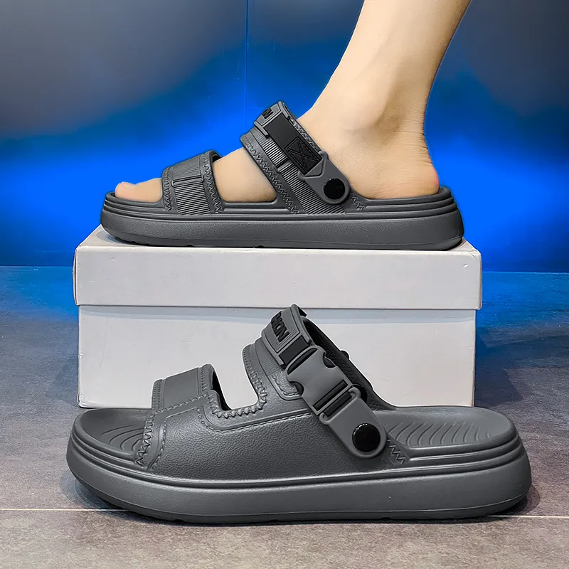 NANJIREN Beach Sandals Men Black/-14
