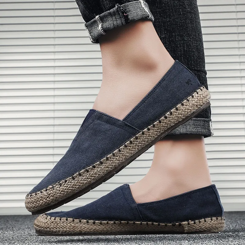 NANJIREN Men's Casual Shoes Men Low Top Black/Blue/Beige-4