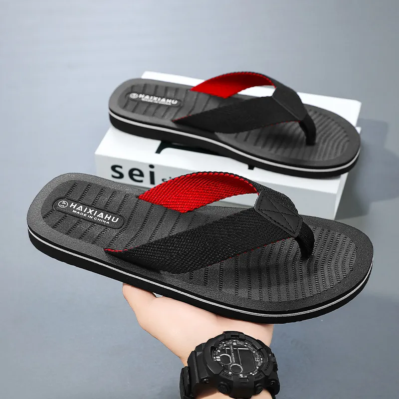 NANJIREN Woven Quiet Odor Resistant Abrasion Resistant Slip Resistant Antibacterial Flip Flops Men's-8