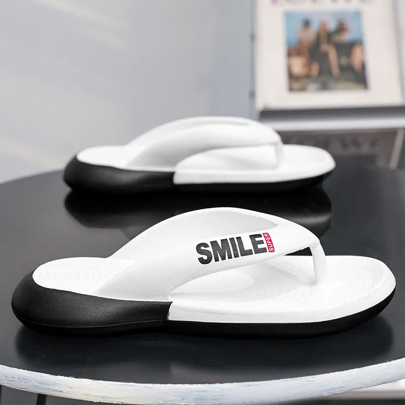 NANJIREN Quiet Odor Resistant Abrasion Resistant Slip Resistant Quick Dry Antibacterial Flip Flops Men's-11