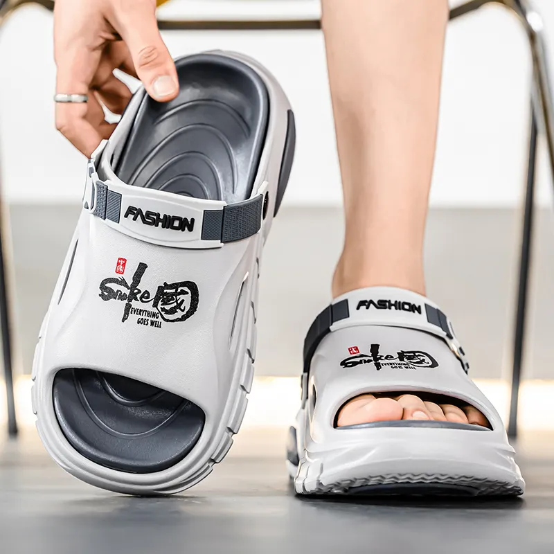 NANJIREN Beach Sandals Men Black/White/Gray/Brown-7
