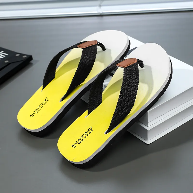 NANJIREN Woven Quiet Odor Resistant Abrasion Resistant Slip Resistant Flip Flops Men's-14