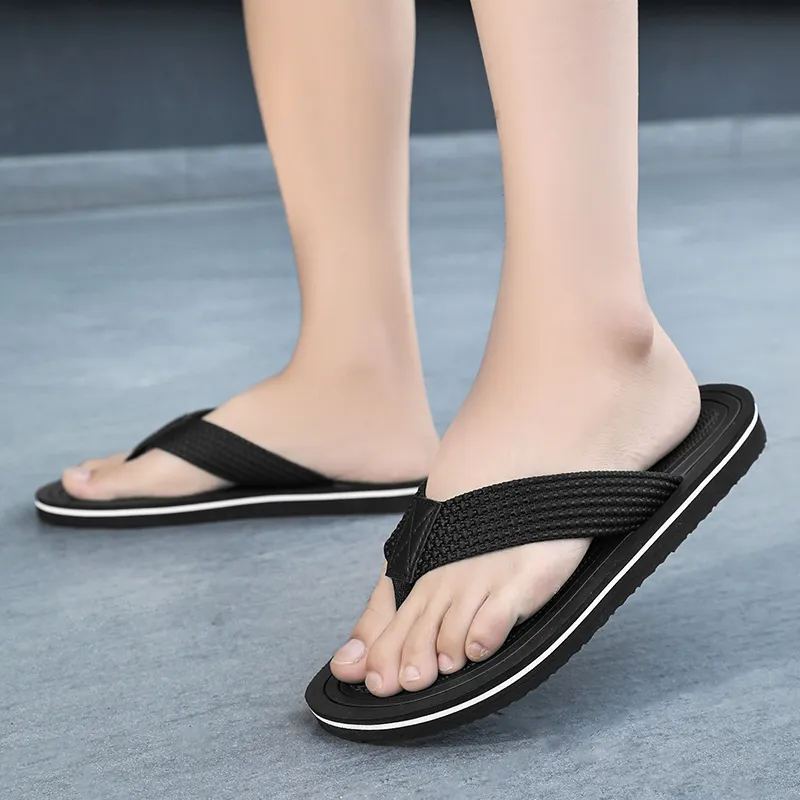 NANJIREN Woven Quiet Odor Resistant Abrasion Resistant Slip Resistant Antibacterial Flip Flops Men's-10