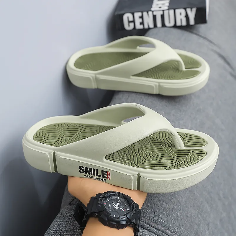 NANJIREN EVA Cut Out Quiet Odor Resistant Abrasion Resistant Slip Resistant Quick Dry Antibacterial Flip Flops Men's-11