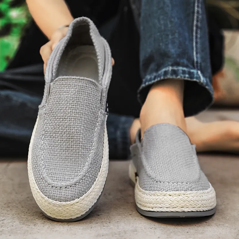 NANJIREN Espadrilles Men Black/Gray/Beige-15