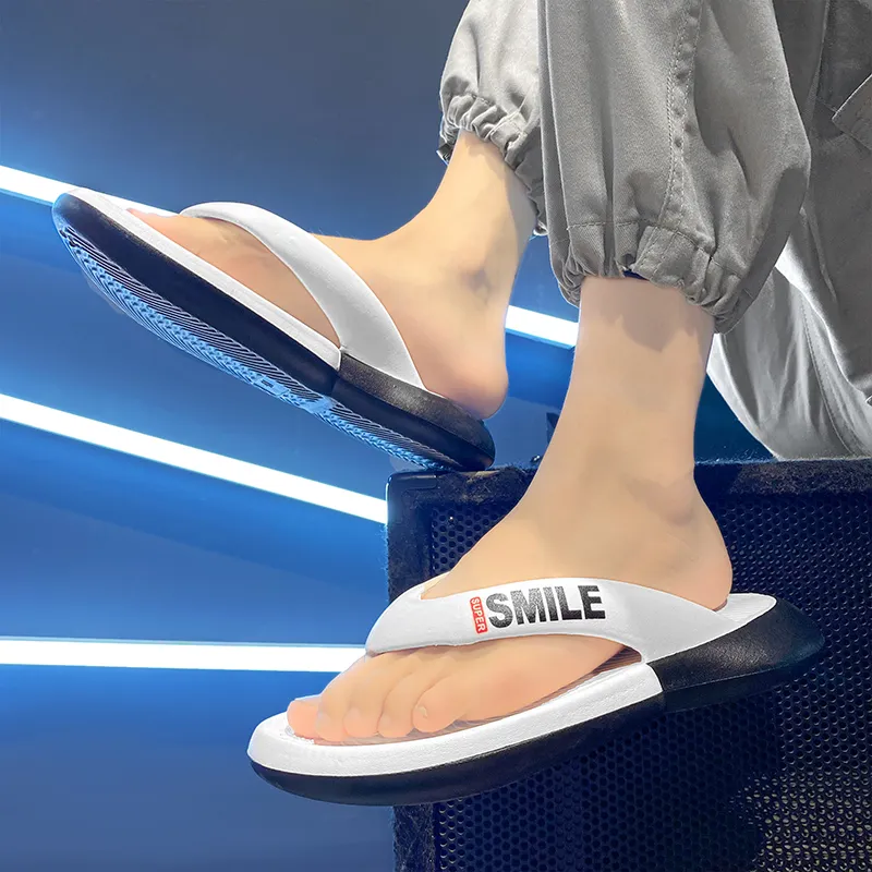 NANJIREN Quiet Odor Resistant Abrasion Resistant Slip Resistant Quick Dry Antibacterial Flip Flops Men's-14