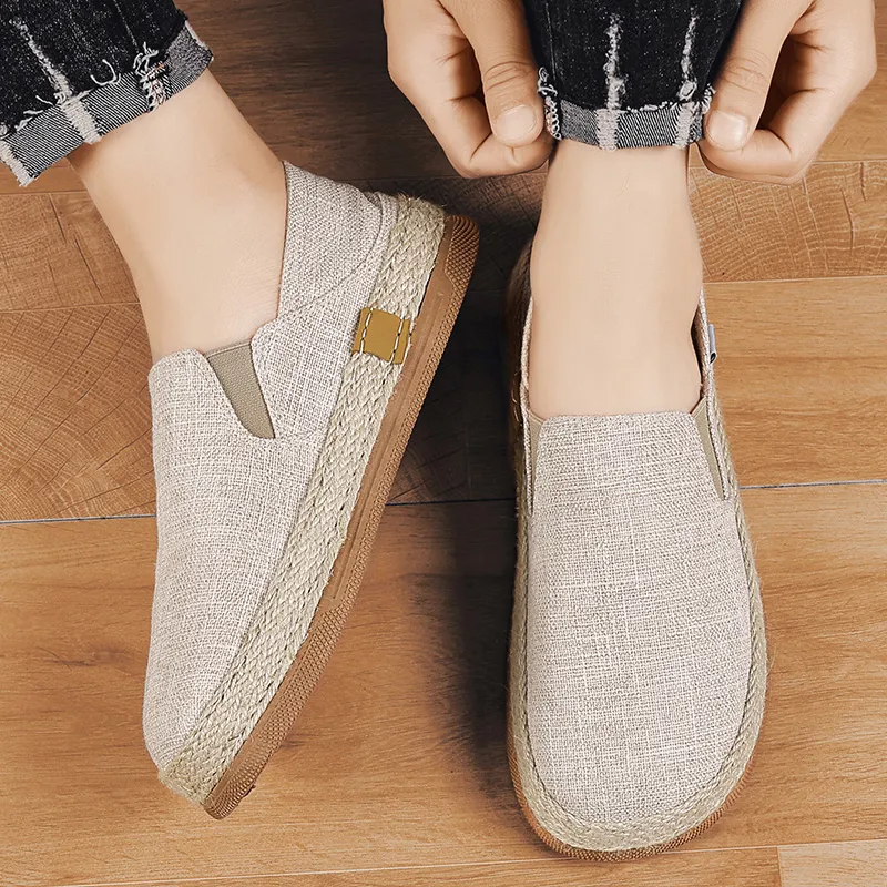 NANJIREN Espadrilles Men Black/Beige/Gray-14