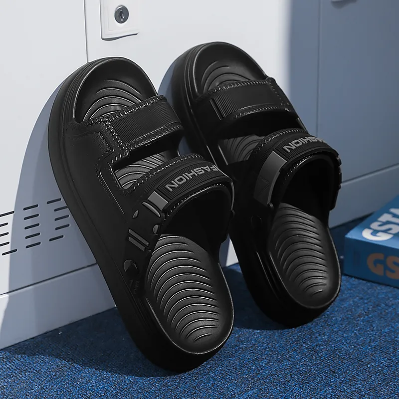 NANJIREN Beach Sandals Men Black/-1