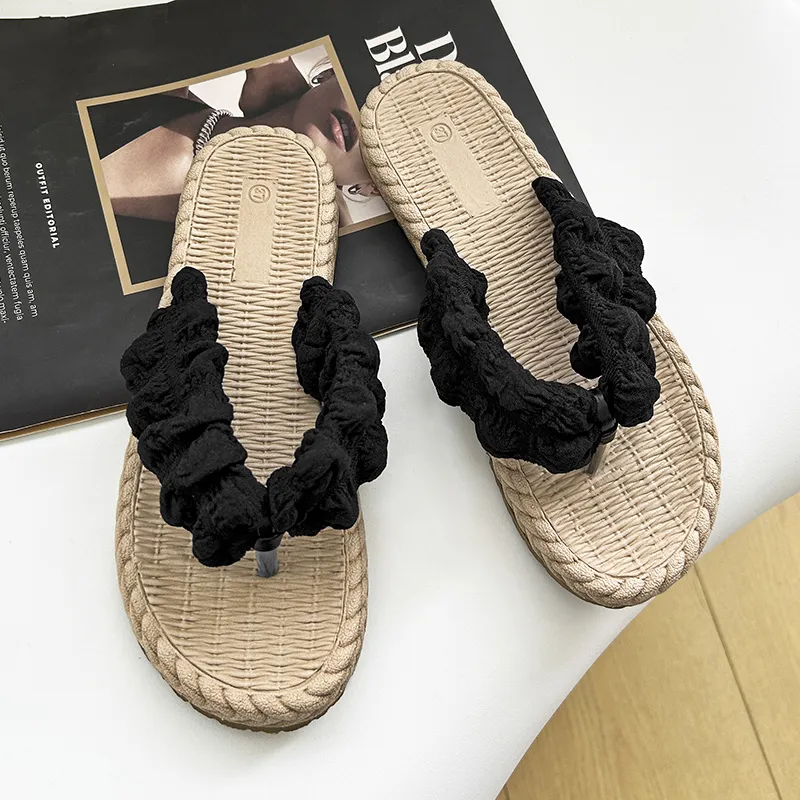 NANJIREN Quiet Odor Resistant Abrasion Resistant Slip Resistant Massage Flip Flops Women's-11