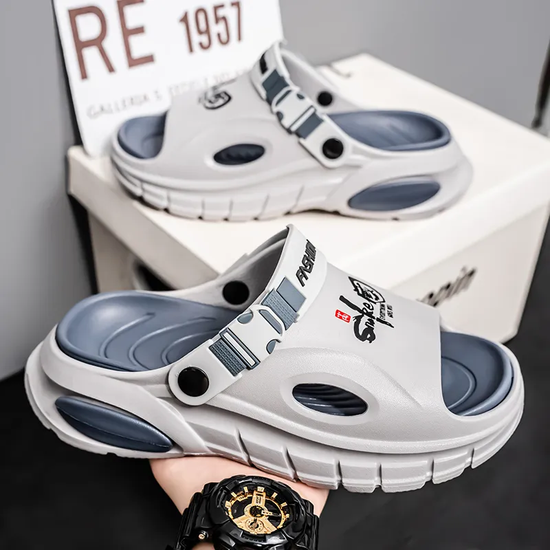 NANJIREN Beach Sandals Men Black/White/Gray/Brown-6