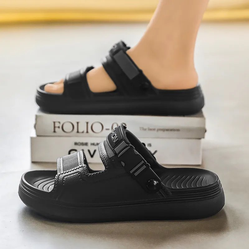 NANJIREN Beach Sandals Men Black/-3