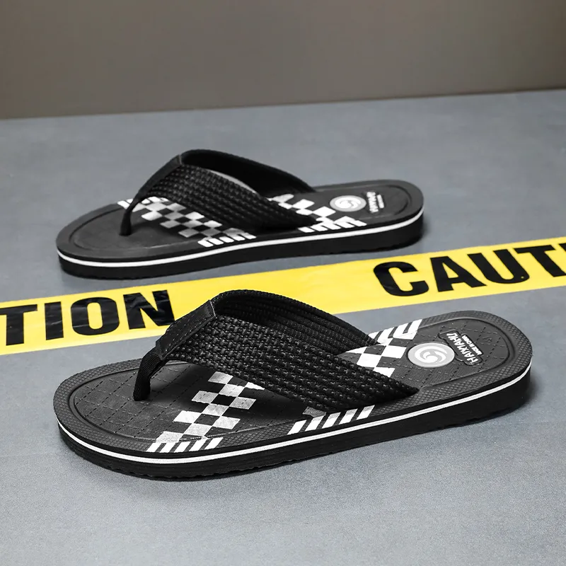 NANJIREN Woven Quiet Odor Resistant Abrasion Resistant Slip Resistant Flip Flops Men's-7