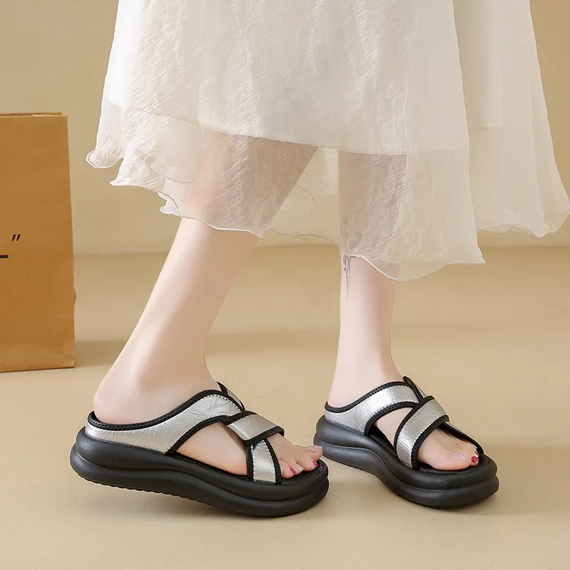 NANJIREN Quiet Slip Resistant Odor Resistant Abrasion Resistant Cushioning Slide Slippers Women's-6