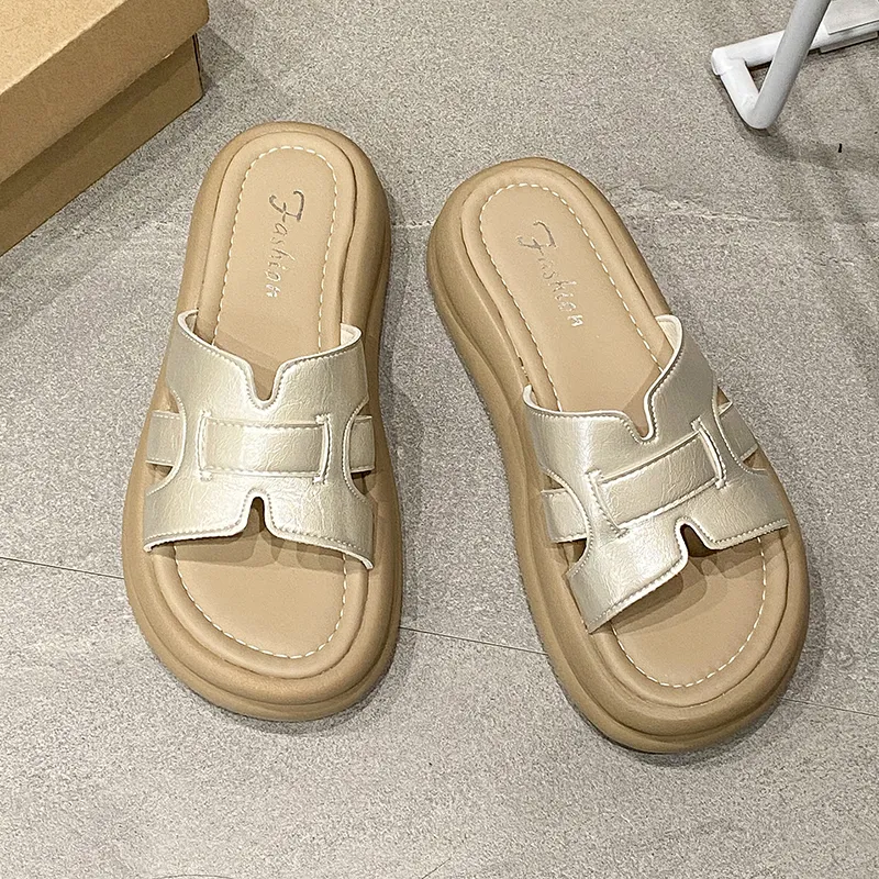 NANJIREN Cut Out Quiet Slip Resistant Odor Resistant Abrasion Resistant Quick Dry Antibacterial Slide Slippers Women's-13
