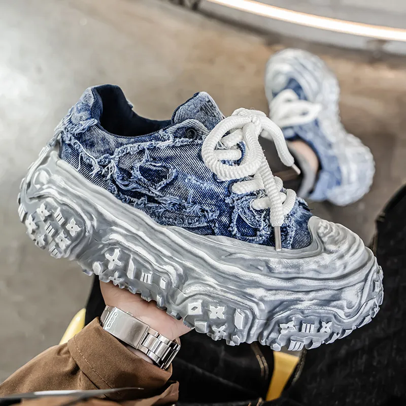 NANJIREN Low Top Chunky Sneakers Men's-3
