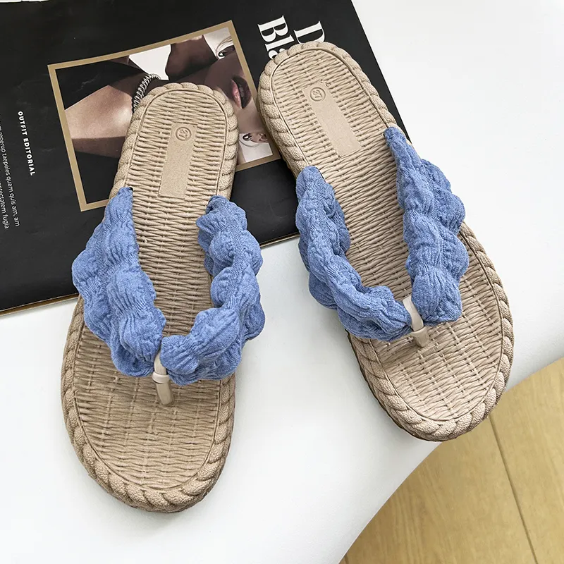 NANJIREN Quiet Odor Resistant Abrasion Resistant Slip Resistant Massage Flip Flops Women's-6