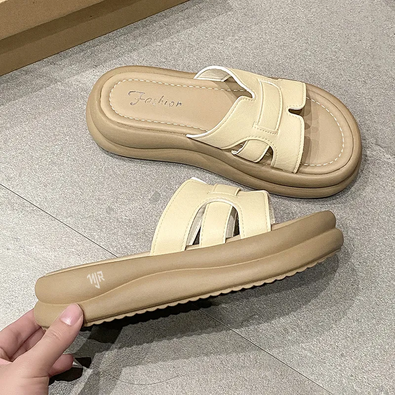 NANJIREN Cut Out Quiet Slip Resistant Odor Resistant Abrasion Resistant Quick Dry Antibacterial Slide Slippers Women's-7