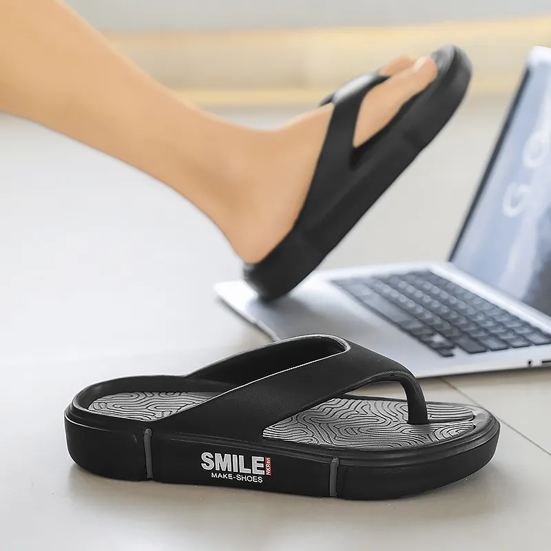 NANJIREN EVA Cut Out Quiet Odor Resistant Abrasion Resistant Slip Resistant Quick Dry Antibacterial Flip Flops Men's-2