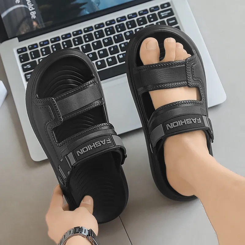 NANJIREN Beach Sandals Men Black/-2